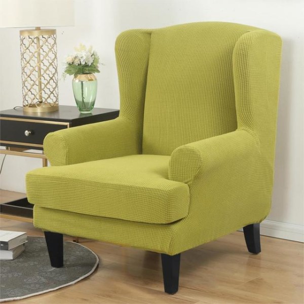 Vattentätt Sluttande Armstöd Ryggstöd Stolskydd Elastisk Fåtölj Öronlappsfåtölj Vinge Soffa Ryggstöd Stolskydd Stretch Skydd Solid color2