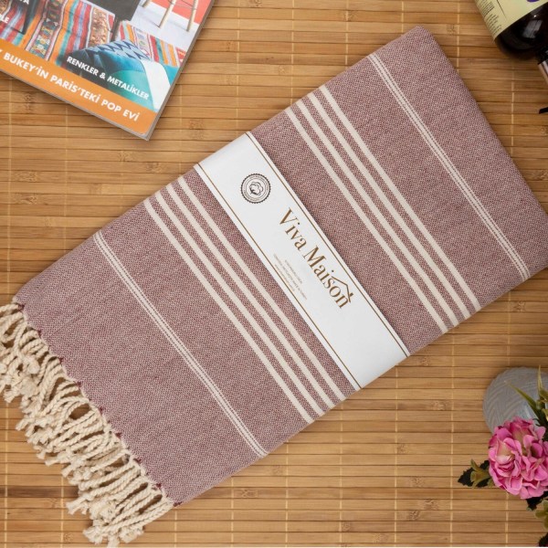 Tyrkisk Bomuld Stribet Sports Badehåndklæde med Kvaster Rejse Fitness Camping Bad Sauna Strand Fitness Pool Tæppe Absorberende Let Pleje Yellow 100x180cm
