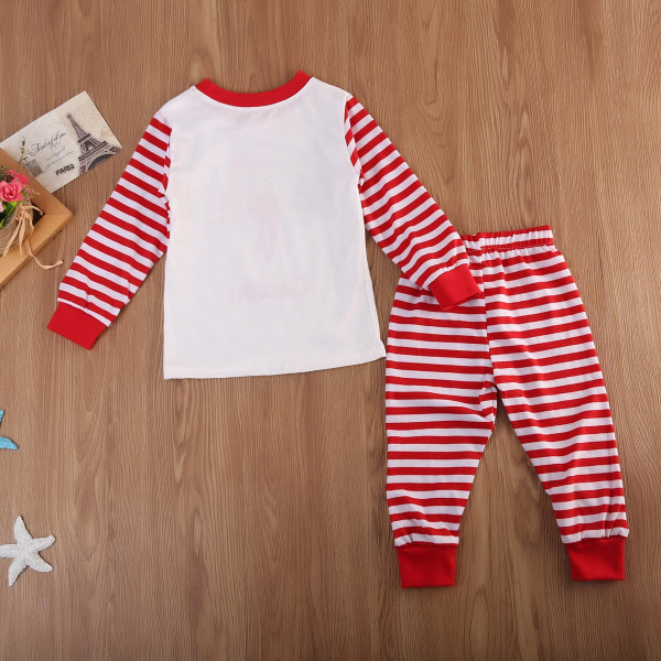 Julpyjamas Matchande Familj Pyjamas Vinter Varm Barn Vuxen Söt Jultomte Brevtryck Pyjamasset Sovkläder Nattkläder KID XXL