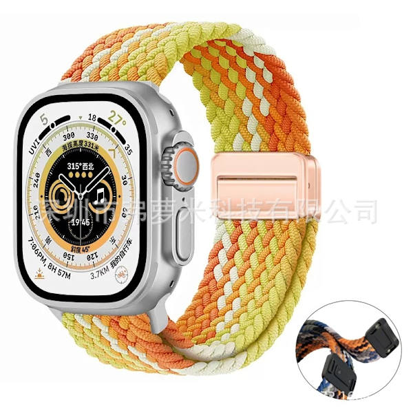 Kellon ranneke Apple Watch iWatch 38/40/41mm, tuoksuva oranssi