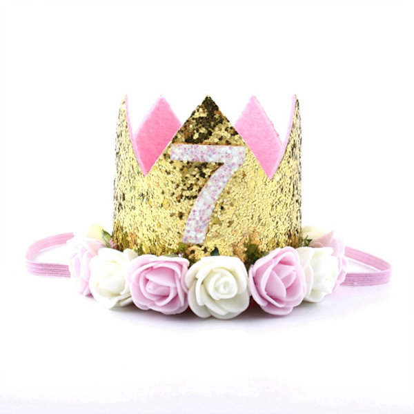 1 stk. Første Fødselsdagsfest Hatte 1. 2. 3. Krone Fødselsdagshatte Nummer Et Festpynt Børnetilbehør Nyfødt Barn 4 Crown