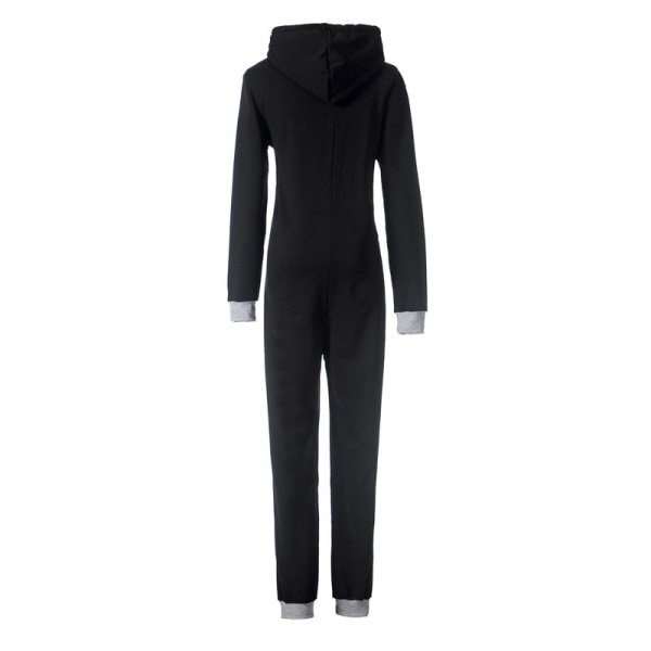 Unisex Voksen Flagermus Onesies Varme Print Pyjamas Plus Størrelse XXL Natdragt Nattøj Fest Bedste Gave Black S