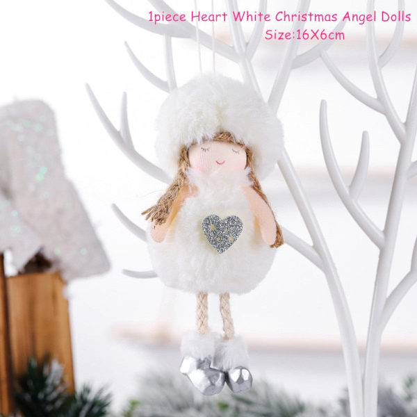 2023 Joulu Joulukuusen Riipuskoristeet 2023 Uuden Vuoden Lahjat Joulun Enkelinuket Joulukoristeet Kotiin Natal Noel Deco 335--White Angel