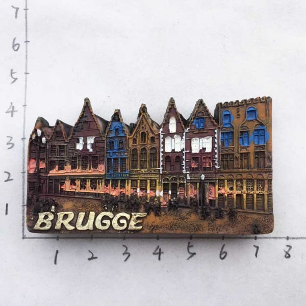 Belgien Gent Landmärke Byggnad kylskåpsmagneter Turistsouvenir Målade Magnetiska Kylskåpsdekaler Samlingsdekoration Belgian beer