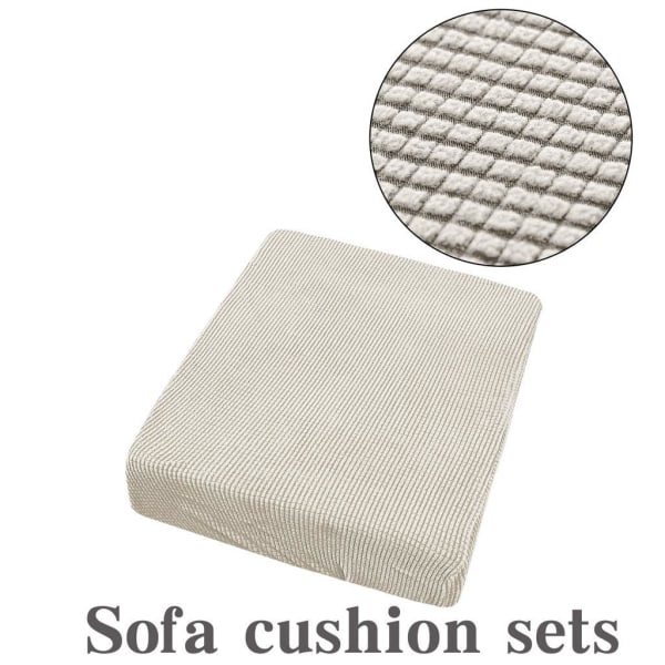 Dammtäta Överdrag Skydd Tyg Ersättning Heminredning Stretchig Soffsitsdyna Överdrag Sofföverdrag Light grey 3 Seater