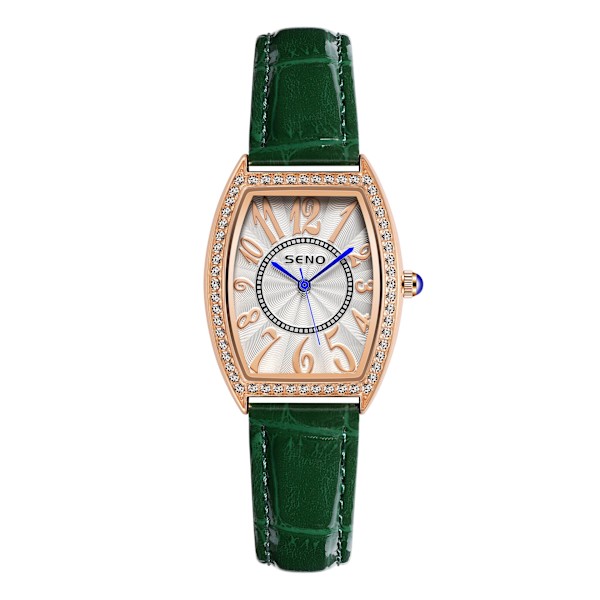 Rektangulært Bælte Mode Dameur Dame Quartz Ur Rose gold Red Belt