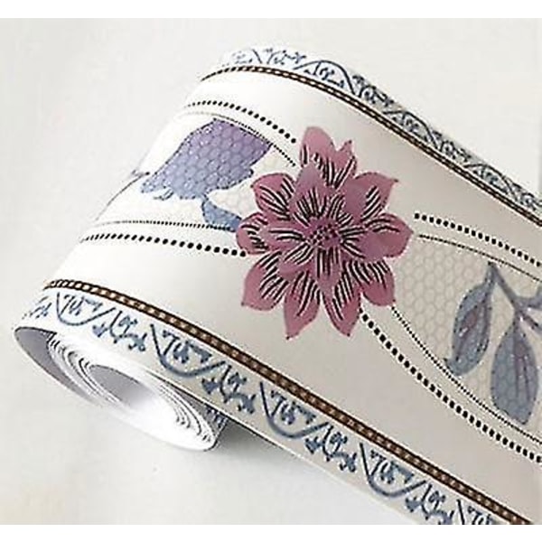 WB08 01 Självhäftande 3D Blommor geometrisk Design PVC Vattentät Bård Tapet