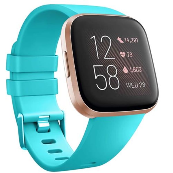 Rem för Fitbit Versa 2 Versa Band Rem Mjuk TPU ersättningsarmband för Fitbit Versa 2 Versa Lite Klockarmband Armband Rose Gold Size L For Versa 1 2