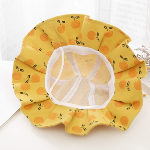Söt Sommar Baby Flicka Solhatt Tryck Utomhus Rosett Barn Flicka Solhatt Barn Spädbarn Småbarn Panama Strandhatt with rope for 2-7 years