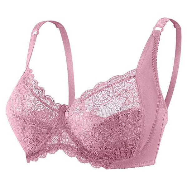Stor G-kupa BH Underkläder Stålring Stor Storlek Fet MM Samlande BH Kvinnor Pink 100G