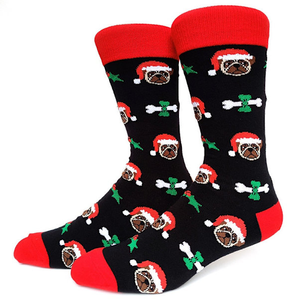 59 Stil Herr Julstrumpor Roliga Jul Tomte Gran Snöflinga Älg Snö Bomull Tub Besättning Glada Strumpor Herr Nyår Sokken 1 EU 38-45