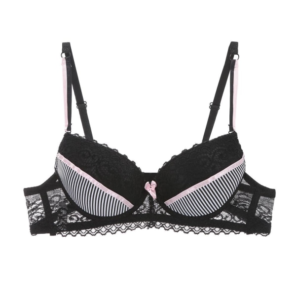 Seksikäs Push Up -rintaliivit, plus-koko, kuppikoko, naisten rintaliivit, syvä leikkaus, naisten alusvaatteet Black 40B