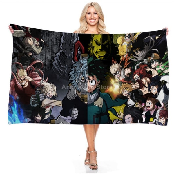 My Hero Academia Badehåndkle Anime 3d Delikat Mikrofiber Badehåndkle Utendørs Teppe Stue Hjem Dekor Svømming Mote 4 75X150CM