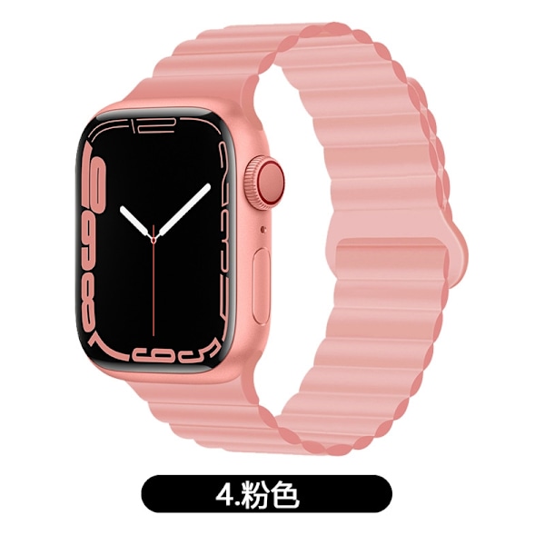 Klockarmband för Apple Watch iWatch för 1-9 generationerna 38/40/41mm 4 rosa