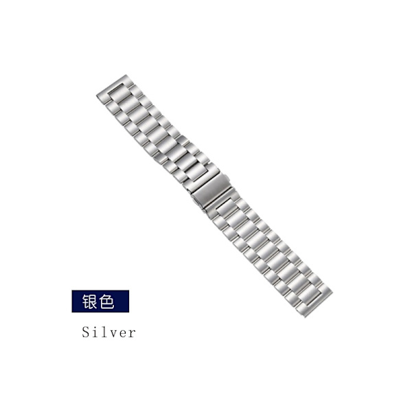 Urrem til Apple Watch iWatch Anvendeligt ur 38-40-41 Sølv solid rem