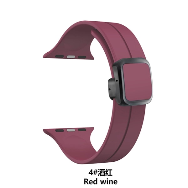 Kellon ranneke Apple Watch iWatch -kelloon Soveltuu: 1/9 sukupolvi SE 38/40/41/49mm 04 viininpunainen