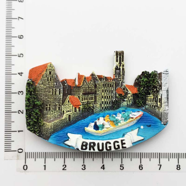 Belgia Gent Maamerkki Rakennus jääkaappimagneetit Turismimatkamuisto Maalatut magneettiset jääkaappitarrat Kokoelma Koristelu Belgium 1