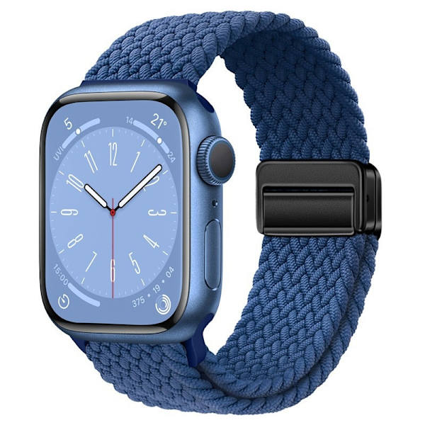 Klockarmband för Apple Watch iWatch S1-S9: 38/40/41/S10: 42MM metall inre magnetiskt spänne kall havsblå