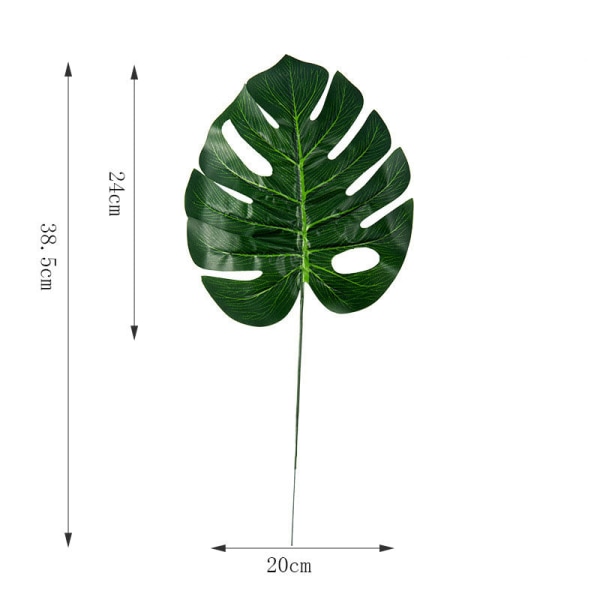 One Piece monstera konstgjorda växter plast tropiska palmblad hem trädgård dekoration tillbehör Fotografi Dekorativt Ji Wei Ye