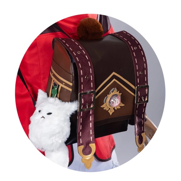 Genshin Impact Cosplay Klee Cosplay Kostym Ryggsäck Peruker Skor Loli Party Outfit Uniform Jul Halloween Kostym Karneval 3 XL