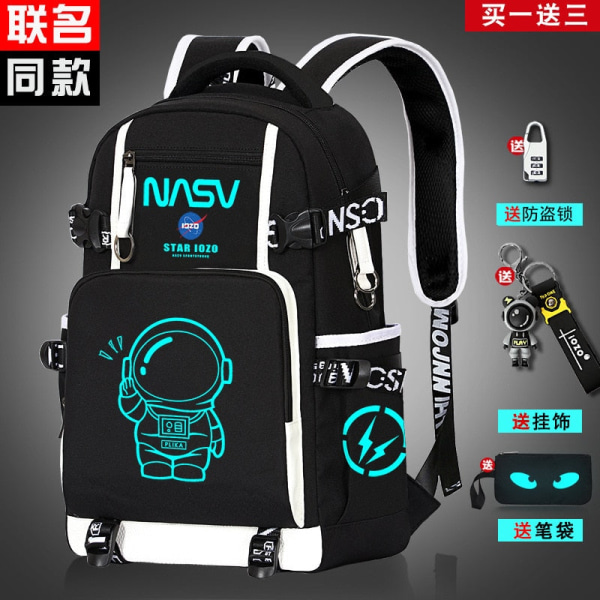 Vattentät Självlysande Barnryggsäck Skolväskor för Pojkar Ortopedisk Skolryggsäck Grundskoleväska Bokväska Mochila gray bag Backpacks