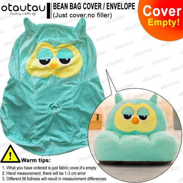 Barn Tegneserie Sofatrekk Saccosekk Stol Søt Puff Ottoman Lenestol Sofa Myk Fløyel Gulvsete Puff Futon Barn Møbler Gave strip rabbit