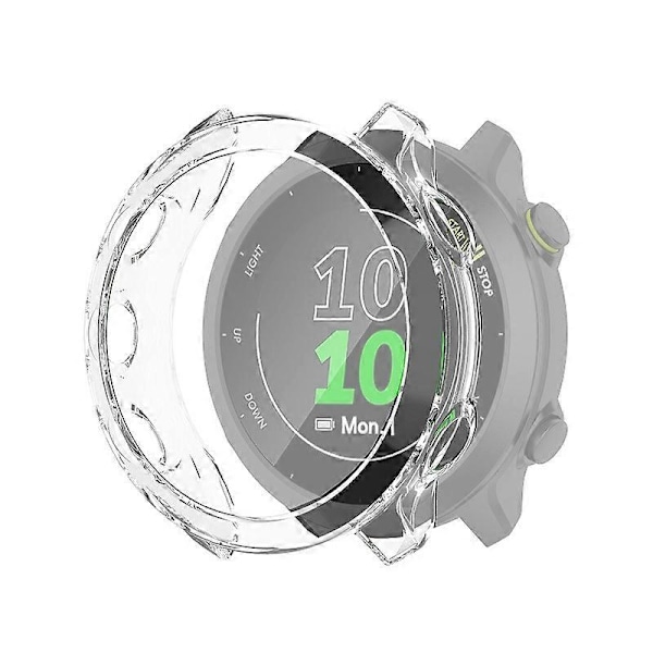 Halvtäckande ihåligt TPU-skyddsfodral (Transparent Svart) för Garmin Forerunner 158 / 55 Transparent White