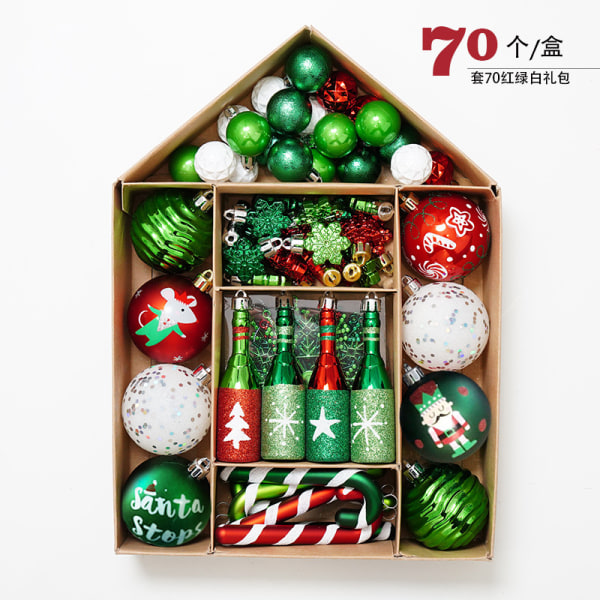 Yinhao Julekule Juleutstyr Juletrepynt Anheng Henger Red and White
