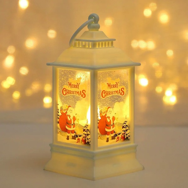 Jul Vindlampa Ljusstake Lampa Nattlampa Gubben Snögubbe Dekoration Desktop Ornaments Juldekorationer Dark Khaki