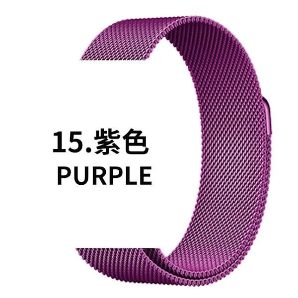 Kellon ranneke Apple Watch iWatch -kelloon. Soveltuu: 1-9 sukupolvi SE 38/40/41, 10 sukupolvi 42 15 violetti