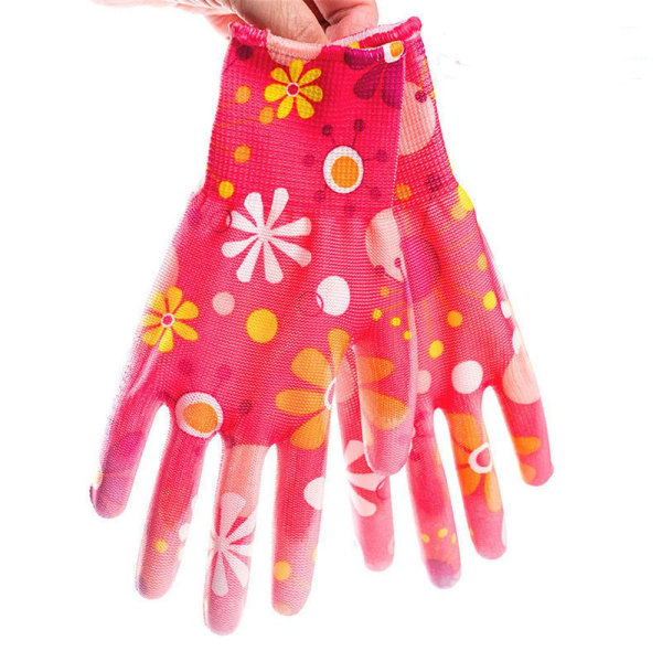1/12 Par Arbeidsbeskyttelse Rengjøringsverktøy Hagearbeid Blomsterhagehansker Sklisikre Husholdningshansker Arbeidshansker purple-1 pair
