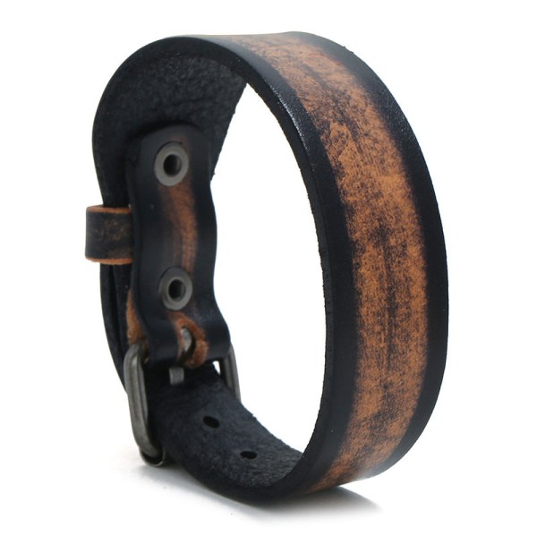 Retro Kveghud Armbånd Enkelt Herre Lær Ornament Retro Black