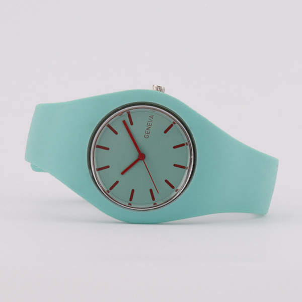 Fashion Fashion Candy Koreansk Quartz Klocka Silikonarmband Damklocka Yellow