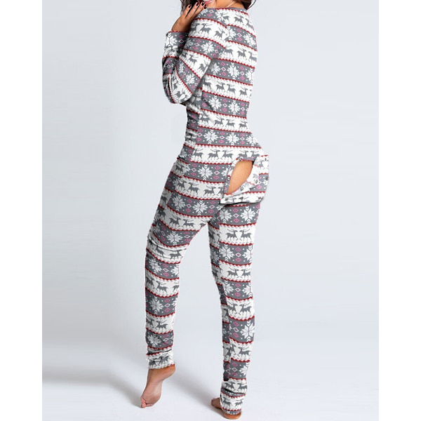 Julepyjamas Matchende Familie Pyjamas Mode Pyjamas til Kvinder Knaplukket Flap Voksne Loungewear Nyt Design Lounge Wear Hjemmetøj style 1 M
