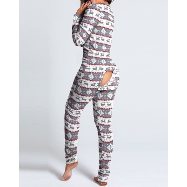 Julpyjamas Matchande familjepyjamas Modepyjamas för kvinnor Knäppt klaff Vuxna Loungewear Nyhet Design Loungewear Hemkläder style 7 XL