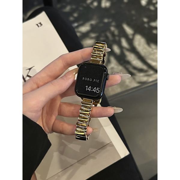 Klockarmband för Apple Watch iWatch 42/44/45/46 S10/49mm universal guld