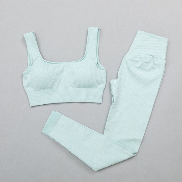 Yoga Set Träningskläder Yoga Leggings och BH för Kvinnor 3 pcs sets purple S