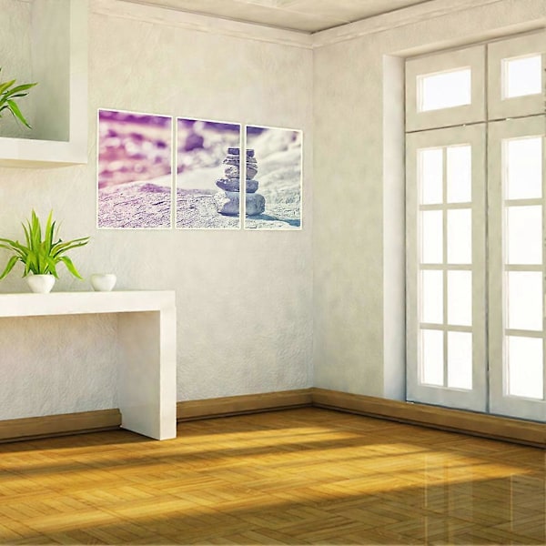 3 st Stenmönster Canvas Väggkonst Målning Tryckt Bild För Hemmakontorsinredning