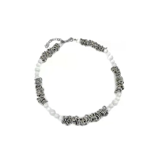 Trendigt Cool Stil Tagg Halsband T-shirt Tillbehör Kedja Dam Titanstål Ornament Tillbehör Thorn opal necklace