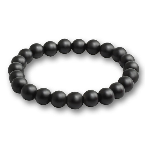 Buddha Sort Hvid Natursten Lava Perler Armbånd Mænd Kvinder Rosenkrans Armbånd Meditation Armringe Yoga Smykker Gave 8mm Matte Black