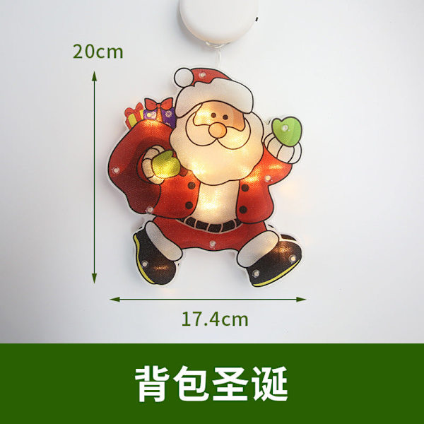 Sugekop Vindue Hængelampe Juledekoration Butiksstemning Scene Layout Ferie Dekorativ Lampe No. 2: Snowman