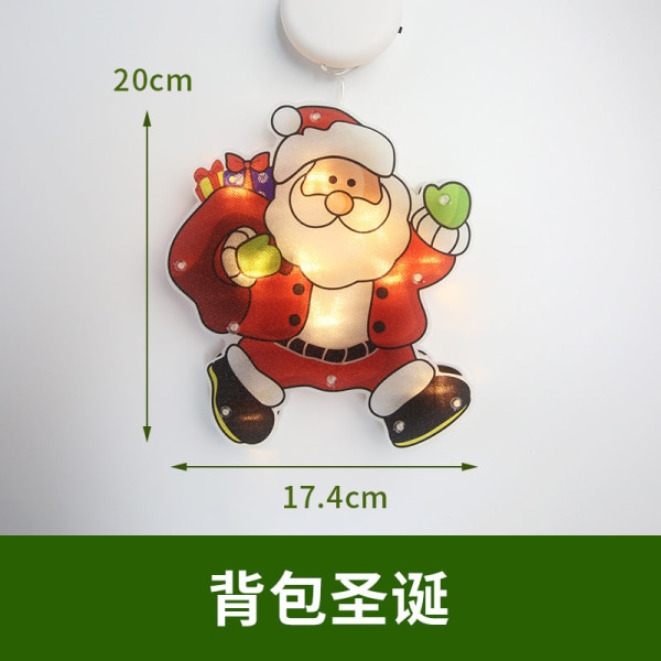 Sugekopp Vinduslampe Juledekorasjon Butikkatmosfære Sceneoppsett Høytids Dekorativ Lampe No. 2: Snowman