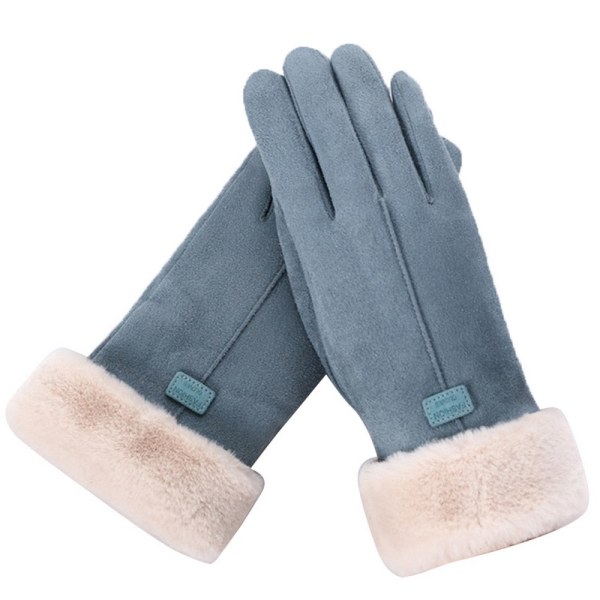 Damhandskar Höst Vinter Söta Fluffiga Varma Vantar Hel Finger Damhandskar Kvinnor Utomhus Sport Handskar Skärm 7 One Size
