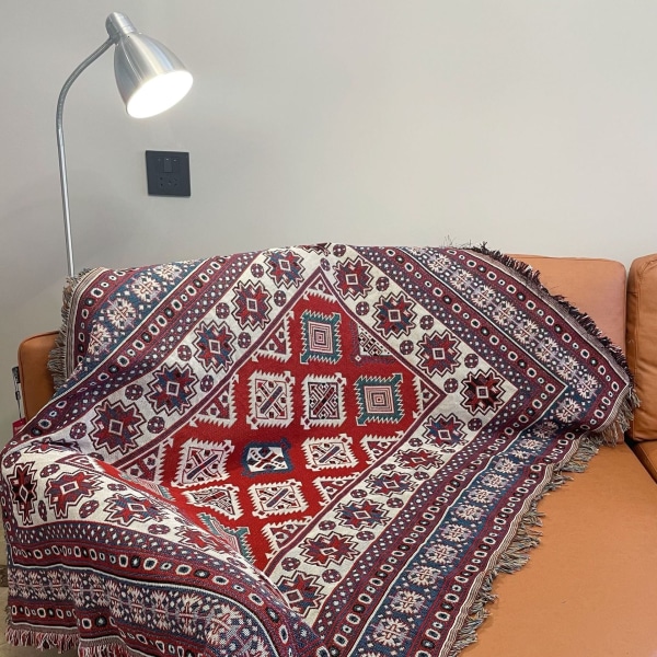 Vintage Sofföverdrag Handduk Bohemisk Stil Sofföverdrag Utomhus Vild Servett Bohemian D 90*210