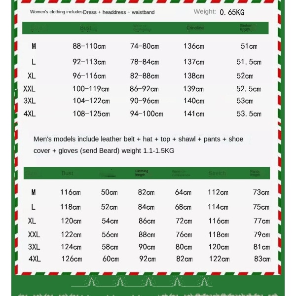 M-XXXXL plus storlek Herr julkläder High-End jultomte kläder Tryck jul kläd set 6060 L