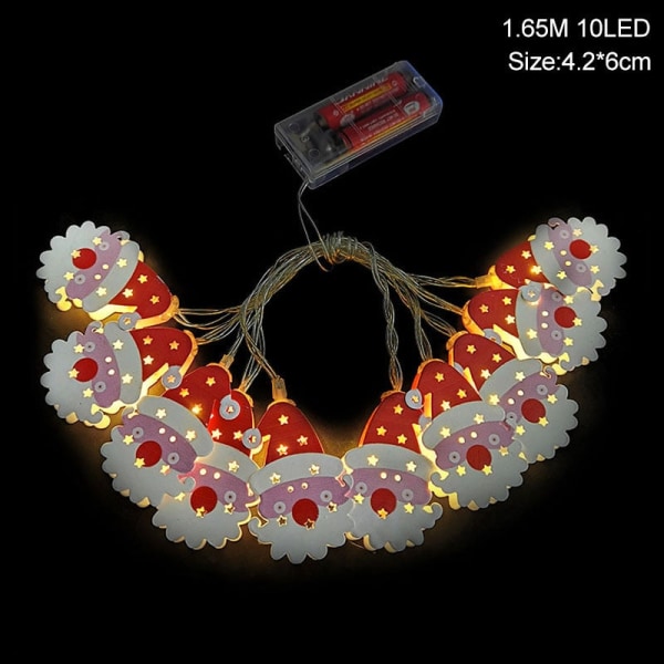 165 cm Juledekoration LED Lys Ornament Plastik Julemand Juletræ Snemand Lys Guirlande Selvlysende Julepynt Santa LED A