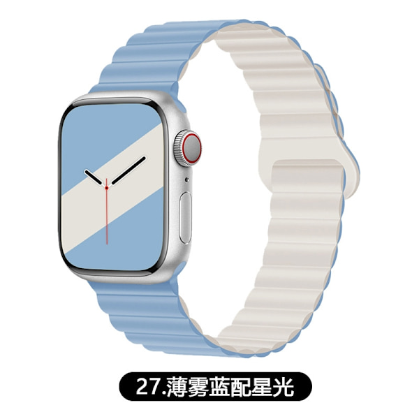 Klockarmband för Apple Watch iWatch för 1-9 generationerna 38/40/41mm 27 dimblå stjärnglansfärg