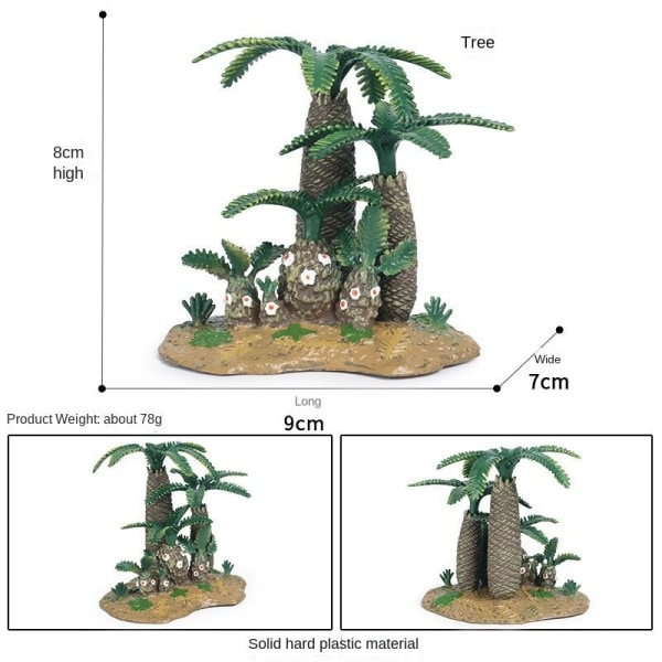 Mikro Landskap Växtdekoration Simulering Kaktus Baobab Äppelträd Stenträd Sand Bordsscen Dekoration Trädmodell Coconut palm No. 22