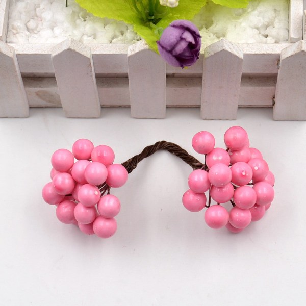 40 stk. Mini Kunstig Blomst Frugt Skum Bær Juledekoration Buket Til Bryllup Hjem Indretning DIY Scrapbooking Bacca Krans B3