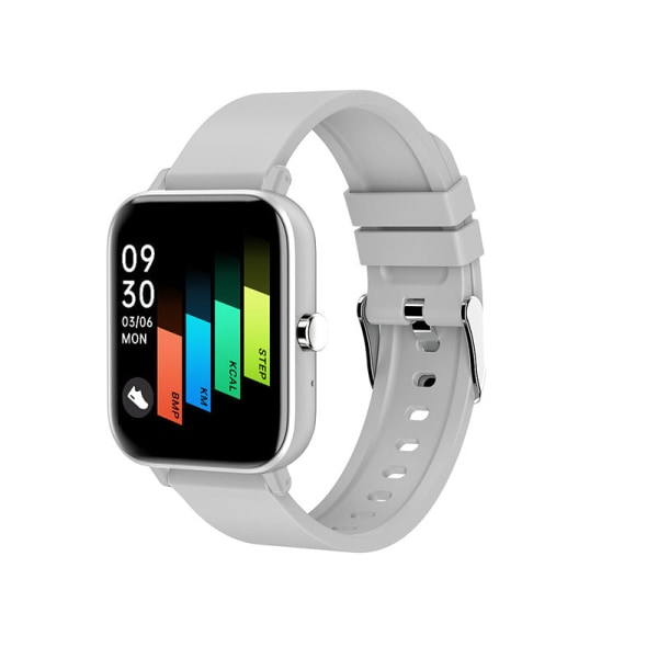 1,54-tums hel pekskärm pulsdetektering Utomhussport Smart Phone watch Silver Gray